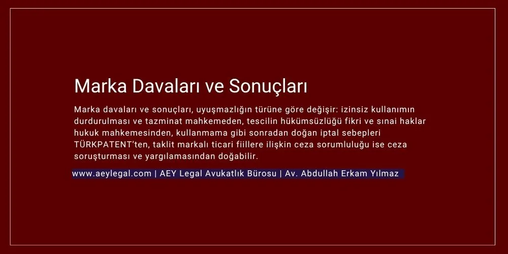 marka davaları ve sonuçları