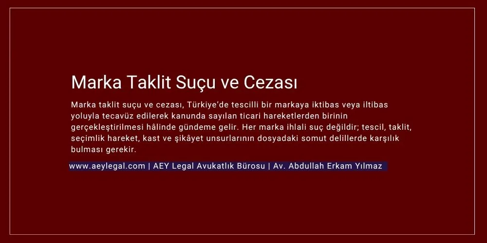 marka suçları - taklit ürün suçları - uzlaşma ve ceza davası