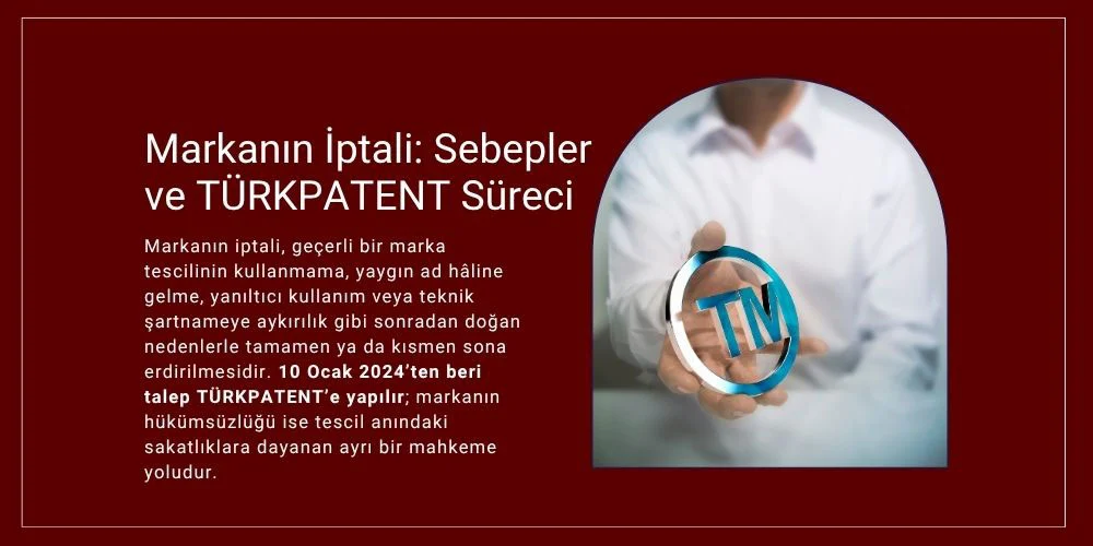 markanın iptali türkpatent güncel