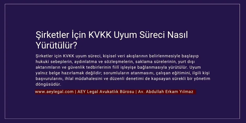 şirketler için kvkk uyum süreci - kvkk danışmanlık